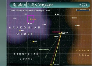 The purple marker lines indicate where the Talax Sector is located