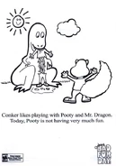 An ad from the the promotional booklet Conker's Little Black Book, that was also published in adult magazines such as Playboy and Maxim.