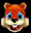 Conker's head on the screen