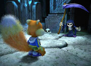 Conker meeting Gregg in Live & Reloaded.