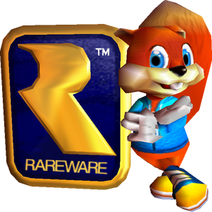 Logotipo de Rareware en este videojuego, visto antes de que comience la partida.
