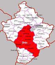 Region Drin na mapie