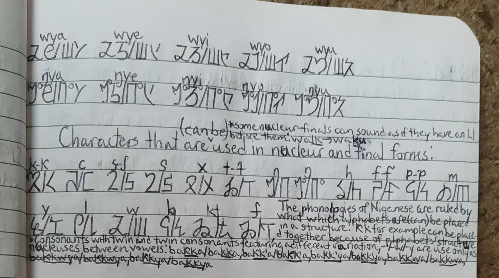 Extra Niganese Alphabets