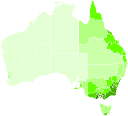 Australian Language Distribution Map