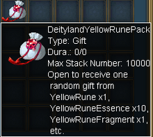 Deityland Yellow Rune Pack