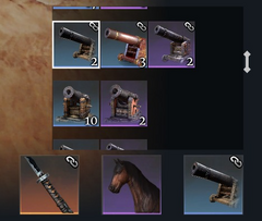 Example picture of artillery selection