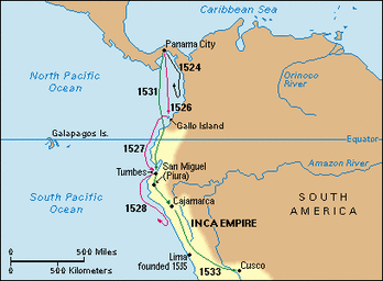 francisco pizarro map exploration