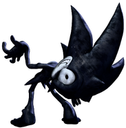 "Sonic" leaning back.