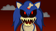 Sonic.exe gets impaled by a sharp bone...