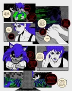 Lord X teases the Archivist for her to stop working and go to sleep, so that her soul can fall back into her vessel ("Close Your Machine", page 2)