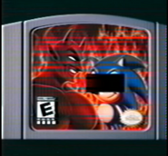 Concept of cartridge with a pirated copy of SONIC 1 (Made by Rufflez with AI).