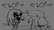 Concept art of Knuckles in Triple Trouble Encore