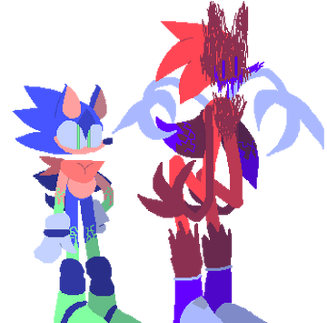 Sonic eyx Vs. Sonic exe {stick nodes} 