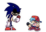 The first published art created for the Friday Night Funkin' mod by RightBurst_Ultra.