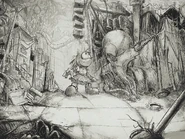 Alice exploring the City, her first level, art done by Shefki