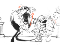 Bandado fighting back. Note that this scene is subject to change.[2]