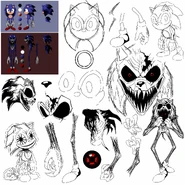 Concept art that serves as a ref for EXE's design.