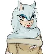 Fanart representing Daki the Kitsune made by Neo Metal on Discord.