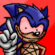 The first pixel-art of Satanos, made by RB.