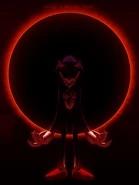 The image used to promote the reveal of the EXE Beast form model, with a line referencing Sturms Black Sun lyrical cover, specifically the final line of the song.[9]