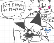 Favoiruru.png (95 KB) Snowy watching her favorite program! :3 (made on whiteboardfox)