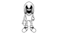 NES.TPI's Knuckles render with no colours or shading added yet.