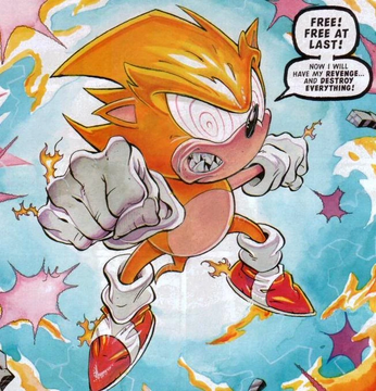 pingsley (COMMS OPEN) on X: Fleetway Sonic and Super Sonic https