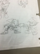 Concept of his down pose for Perdition.