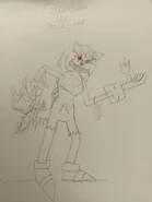 Crimson the Porcupine design. (the Sticks the Badger of Steph's universe).