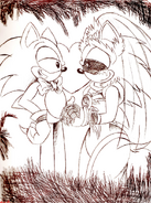 A dream scenario where in which X is marrying Sonic, X being in a bridal veil, while Sonic has a bowtie.