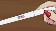 Flashback to the pregnancy test in 1991.