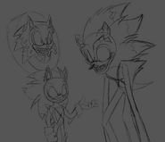 Doorknob Xeno, FNF/Fanon Xeno and Canon Xeno are having a nice discussion of how weird it is that people think they all are the same person despite the differences in appearances and personality.