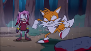 Tails kicking the dead body of Sonic
