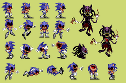 notdevy on X: did a random thing, idk. the left sprite is from the sonic.exe  2011 remake game.  / X