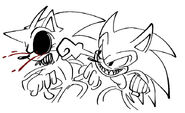 "Sonic" beating the snot out of X.