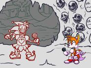 Concept mockup of Rosy's song, note that Tails' idle was a placeholder as it originated from Sonic's Rhythm Rush.