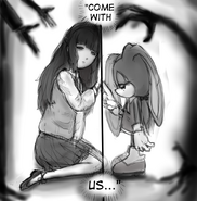 artwork of Alice and her exe-fied vessel by BlueBlurApple.