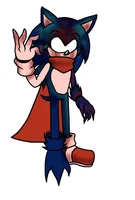 Ditto with colours but unfinished shading and a slightly cape design and non glowing eyes.