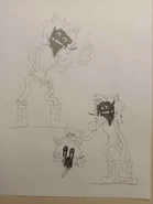 Random Steph doodles in her RedGlove form.