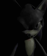 A close-up of "Sonic's" old model.