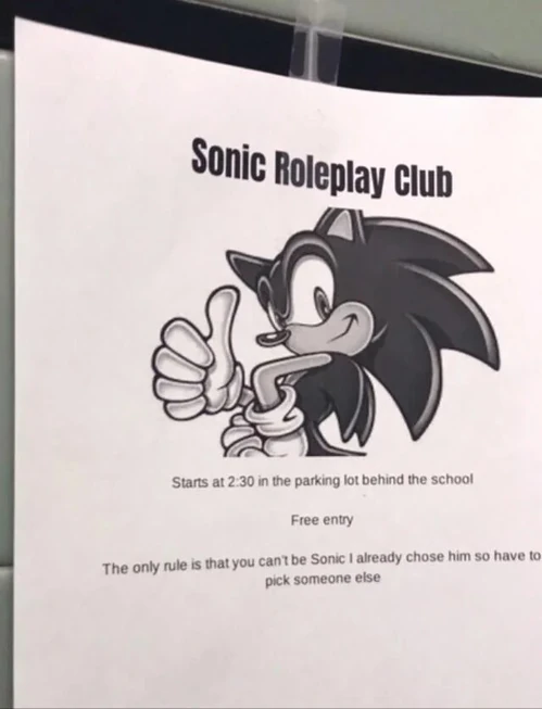 Sonic roleplaying club