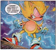 Fleetway Super while being powered up by Emerald radiation