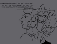 Starburst comforting Wacky.
