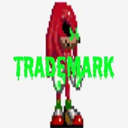 Knuckles the evil's most used render, with its iconic goopy trademark