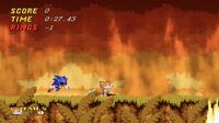 Tails in HIDE AND SEEK, being chased by Sonic.EXE.