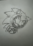 Sketch of Psycho Sonic (Made by RB).
