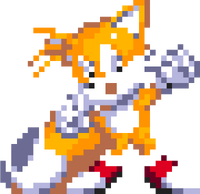 Tails' sprite in the save select screen, before his death.