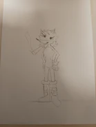 The Ralsei with blunt meme with Steph (joke art).