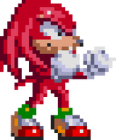 Knuckles' sprite in the save select screen, before his death.
