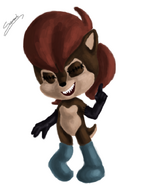If Sally.EXE was a character in Sugar Rush from Wreck-it-Ralph.